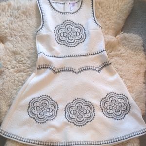 White and navy dress